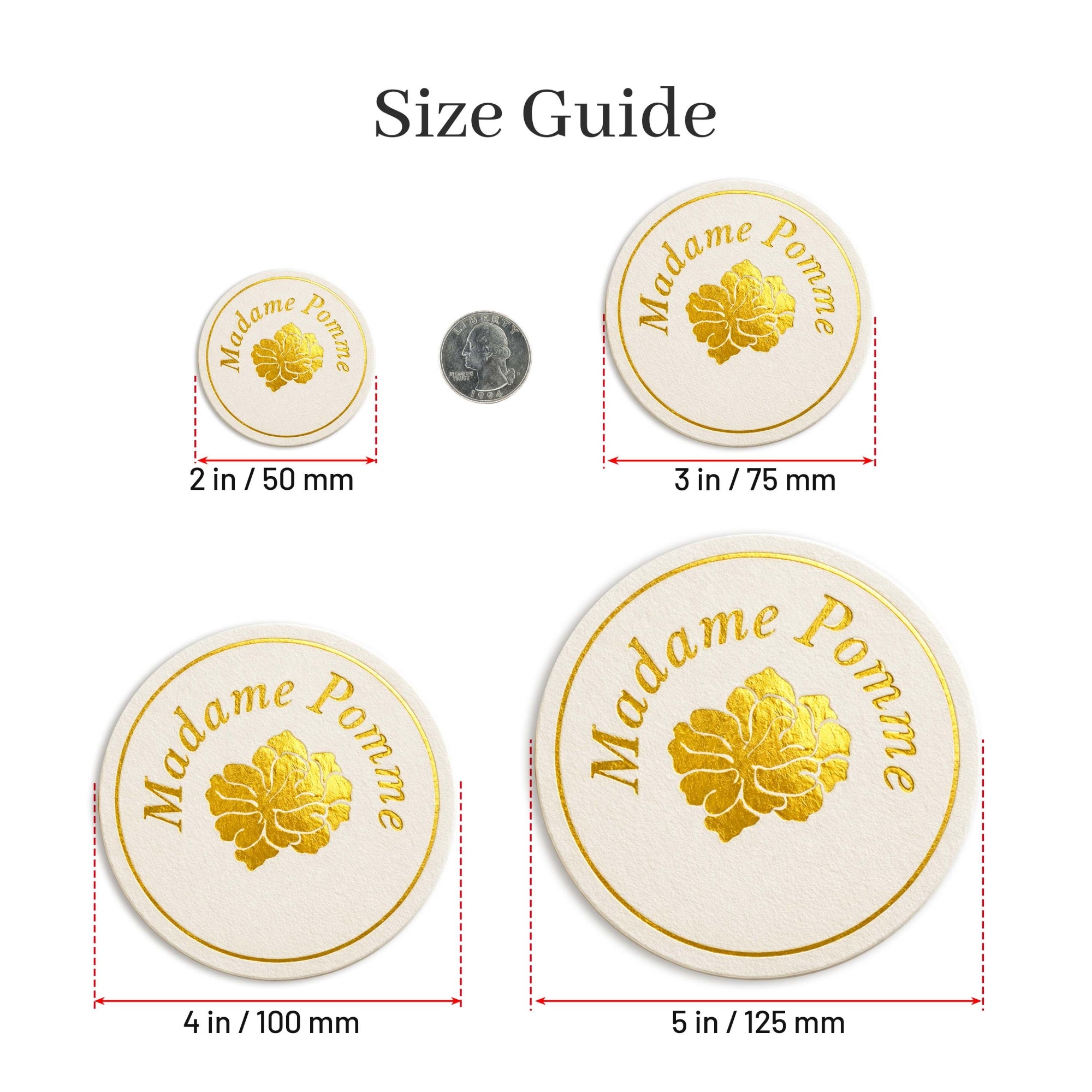 Custom Gold Foil Textured Stickers