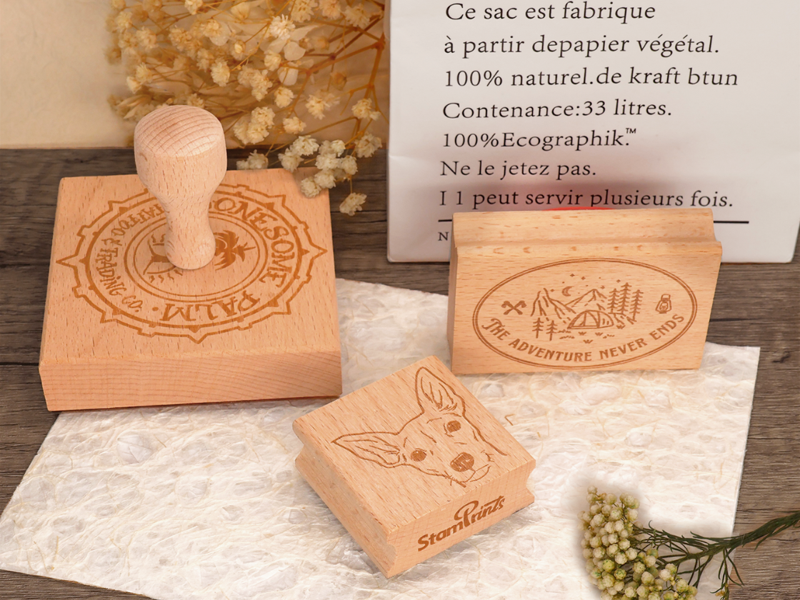 Custom Hand Drawn Portrait of Your Pets & Family Rubber Stamp