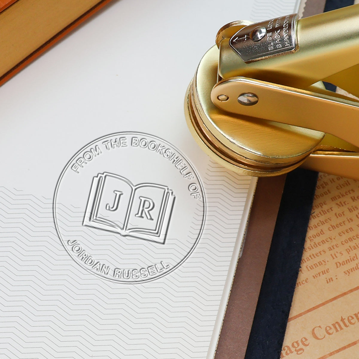 Custom Initials Book Embosser17
