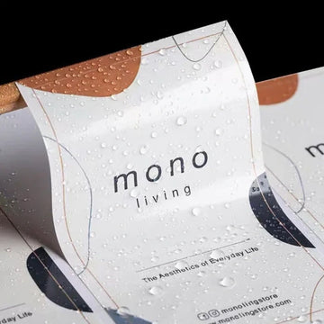 Custom Premium Waterproof PVC Stickers with Clear Laminate & Die-Cut - Elegant Branding Labels1