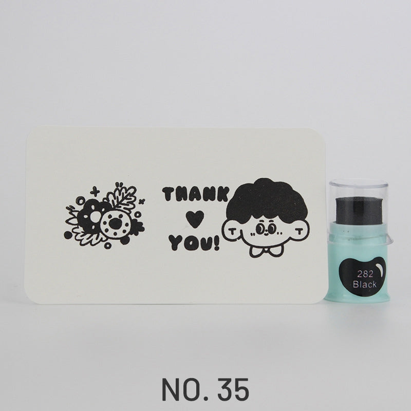 Cute Finger Cot Stamping Ink Pad (35 Colors)35