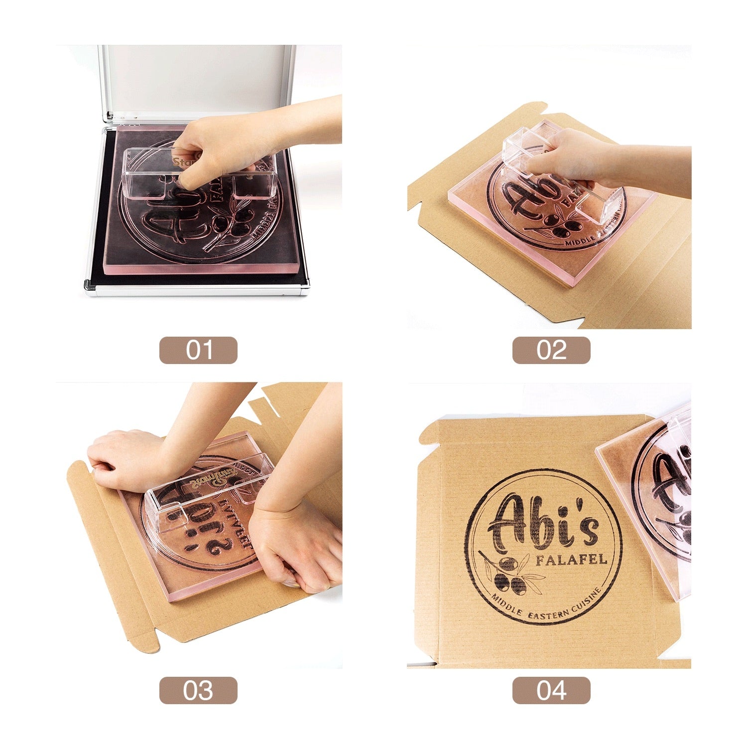 Extra LARGE Size Custom Acrylic Rubber Stamps guide