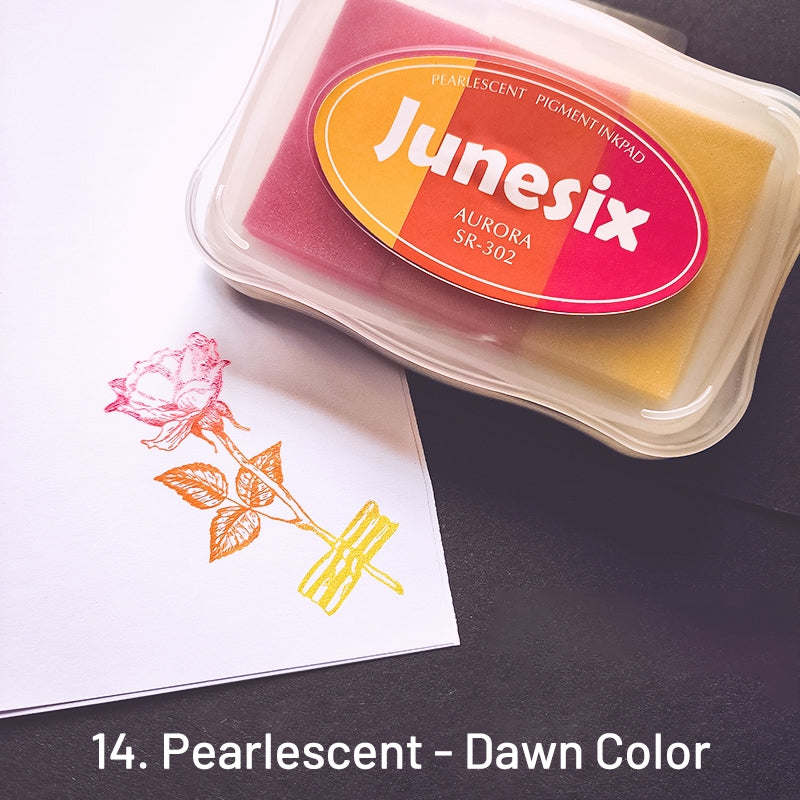 Tampon Encreur Nacré Multicolore Dégradé 3 Couleurs SKU-14