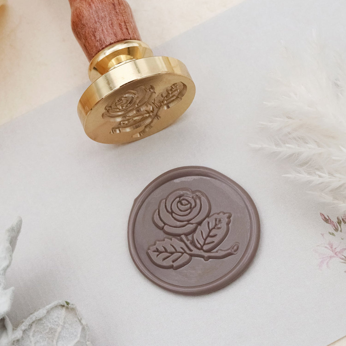Stamprints Rose Wax Seal Stamp 1