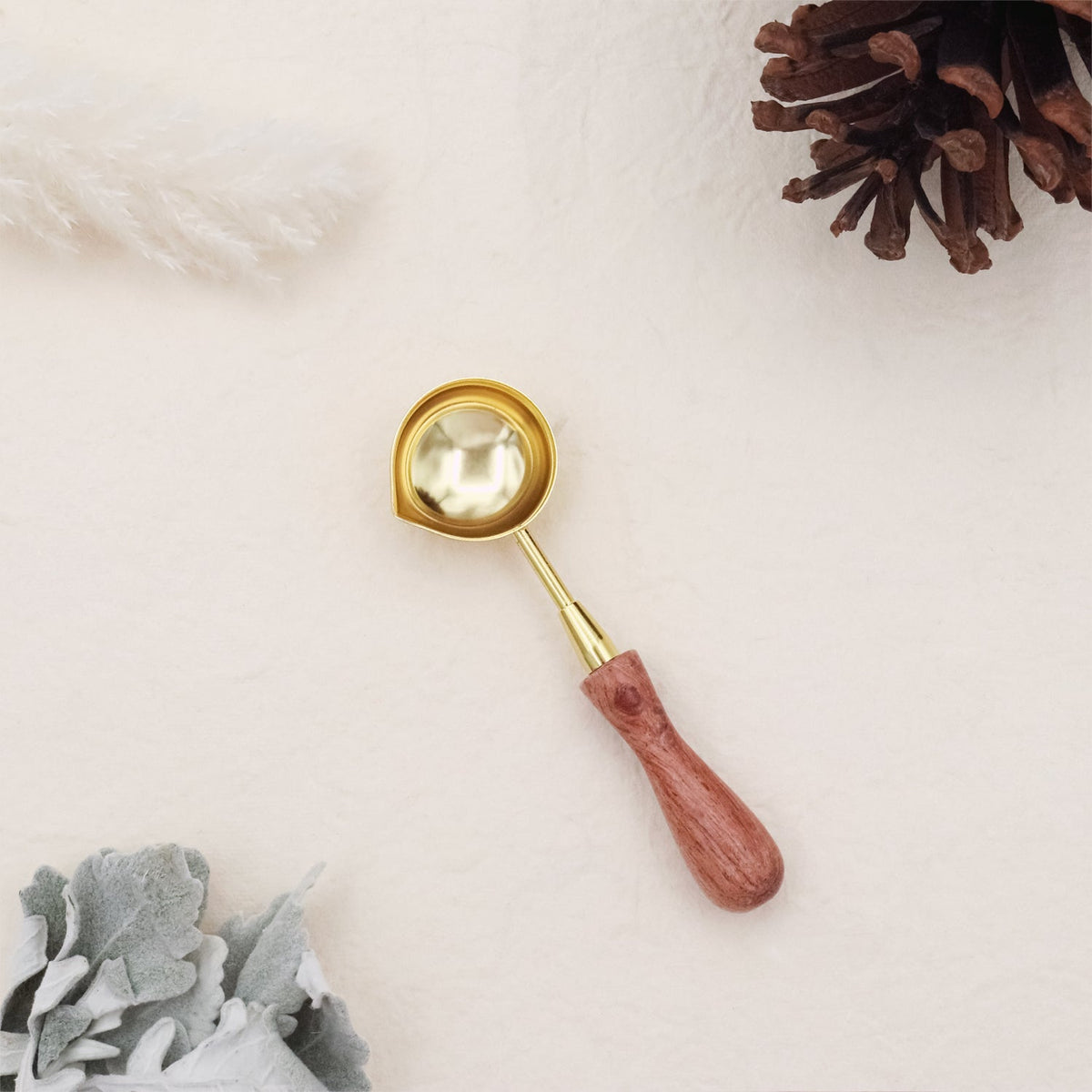 Stamprints Small Short Handled Wooden Melting Spoon 1