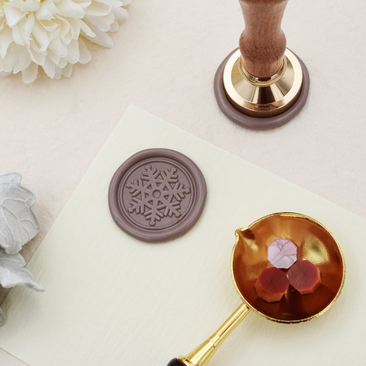 Stamprints Snowflake Wax Seal Stamp 4